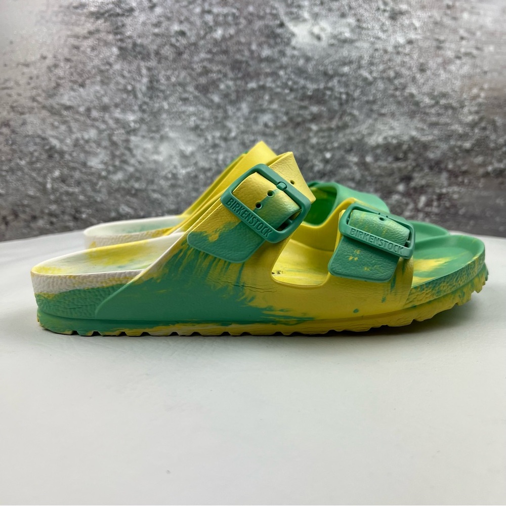 531 Birkenstock ladies yellow green Eva slides 
Women 7
